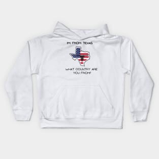 I'm from Texas! (Light Colors) Kids Hoodie